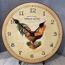 French Rooster Wall Clock Beautiful