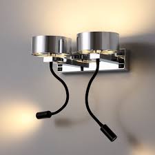 Bedroom Wall Sconce Reading Lamp Chrome