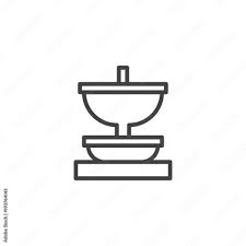 Fountain Outline Icon Linear Style