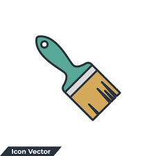 Paint Brush Icon Logo Vector