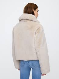 100 Recycled Relaxed Faux Fur Jacket