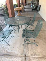 Vintage Wrought Iron Patio Set Got