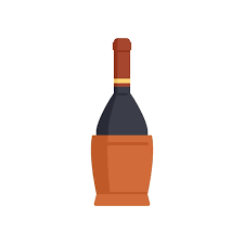French Wine Bottle Vector Icon