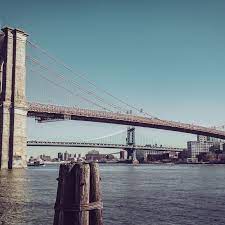 walking across the brooklyn bridge