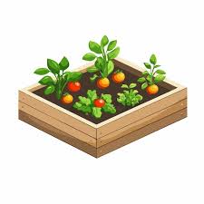 Raised Garden Bed Icon Vector Isolated
