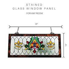 River Of Goods Fleur De Lis Stained Glass Pub Window Panel