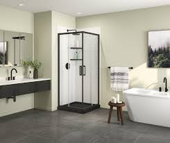 Acrylic Corner Drain Shower Kit