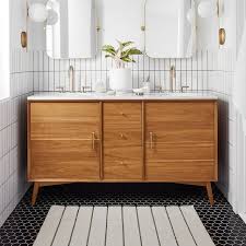 Mid Century Double Bathroom Vanity 63