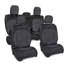 Prp Seats Vinyl Front Rear Seat Cover Sets B039043 03 In Black Gray For 18 23 Jeep Wrangler Jl Unlimited