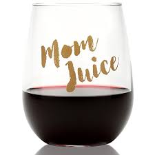 Mom Juice Wine Glass Funny Gift For