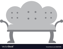 Antique Sofa Isolated Icon Royalty Free