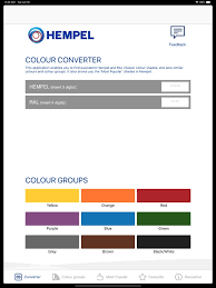 Hempel Colour Converter On The App