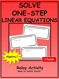 Linear Equations Relay Activity Algebra
