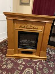 Oak Electric Fireplace Adjustable