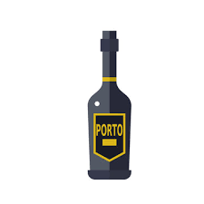 Bottle Of Port Wine Vector Icon Stock