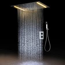 Led Chrome Rainfall Bathroom Shower