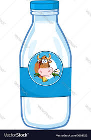 Milk Bottle Cartoon Royalty Free Vector