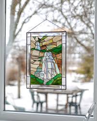 Waterfall Stained Glass Panel