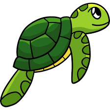 Sea Turtle Cartoon Colored Clipart