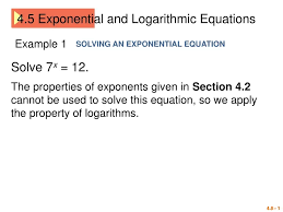 Exponential And Logarithmic Equations