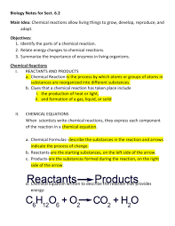 Chemical Reactions