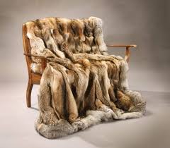 The Gray Coyote Fur Blanket Will Keep