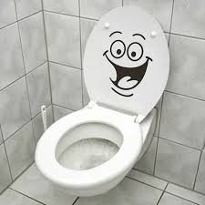 Pcs Smiley Toilet Stickers Diy Funny