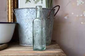 Sauce Vintage Glass Bottle Embossed