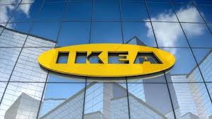 Editorial Ikea Logo On Glass Building