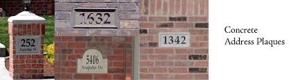 Personalized Cast Concrete Address