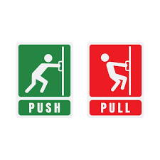 Push Pull Sign Vectors Ilrations