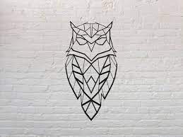 Geometric Owl Hanging Wall Art Figure