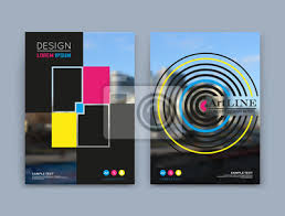 Abstract A4 Brochure Cover Design Text