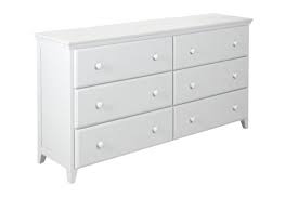 Max And Lily 6 Drawer Dresser In White