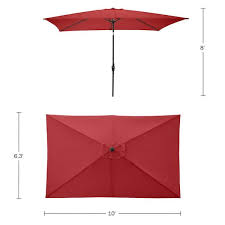 Rectangular Tilt Market Patio Umbrella