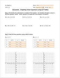Acc Algebra 1 Unit 3 L5 Answer Key