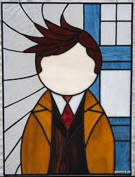 The Tenth Doctor Stained Glass Panel
