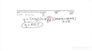 Using Specific Heat Capacity To Find