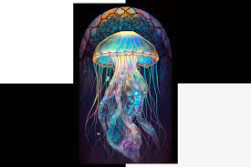 Stained Glass Jellyfish Backgrounds