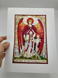 Archangel Raphael From A Vintage