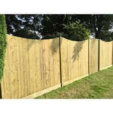 Featherboard Concave Fence Panels