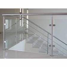 Silver Stainless Steel Staircase Railing