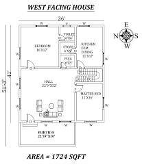 Marvelous 2bhk West Facing House Plan