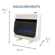 Hearthsense 30 000 Btu Ventless Dual Fuel Blue Flame Heater With Base And Blower T Stat Control