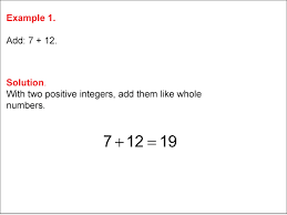 Math Example Arithmetic Adding Two