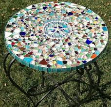 Sea Glass Mosaic Tabletop Cool Diy Ideas