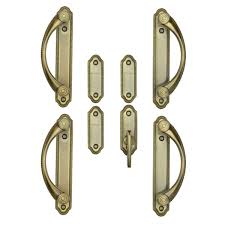 Andersen Whitmore 4 Panel Gliding Door Interior Exterior Hardware Set Antique Brass