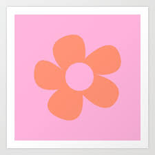 Pretty Pink Flower Girly Preppy Art
