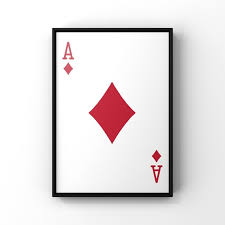 Ace Of Diamonds Hand Poster Print