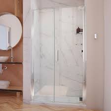 Frameless Pivot Shower Door In Chrome